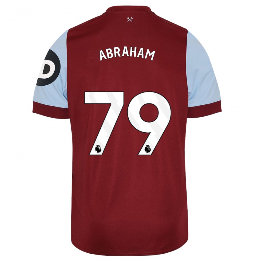 Børn Dondre Abraham #79 Rødbrun Hjemmebane Spillertrøjer 2023/24 Trøje T-Shirt