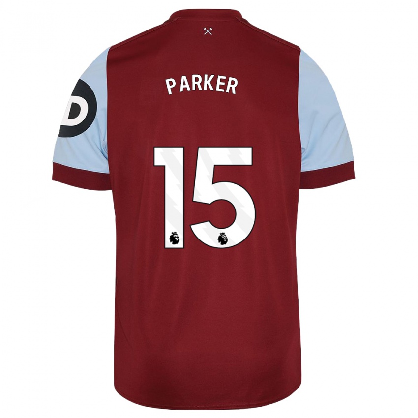Børn Lucy Parker #15 Rødbrun Hjemmebane Spillertrøjer 2023/24 Trøje T-Shirt