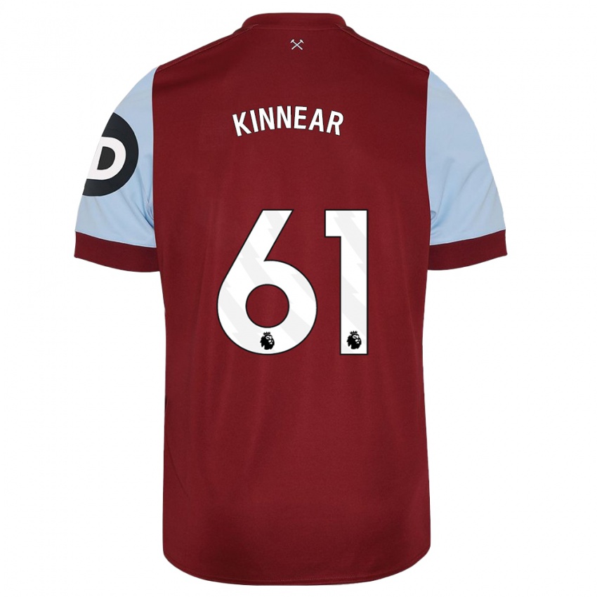 Børn Brian Kinnear #61 Rødbrun Hjemmebane Spillertrøjer 2023/24 Trøje T-Shirt