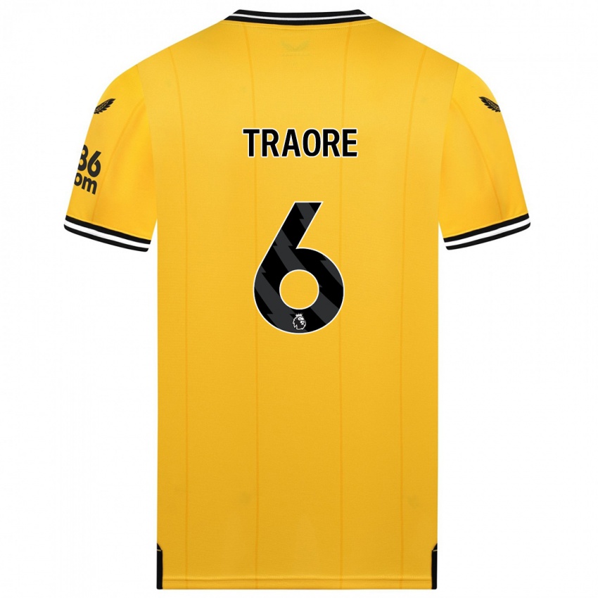 Børn Boubacar Traoré #6 Gul Hjemmebane Spillertrøjer 2023/24 Trøje T-Shirt