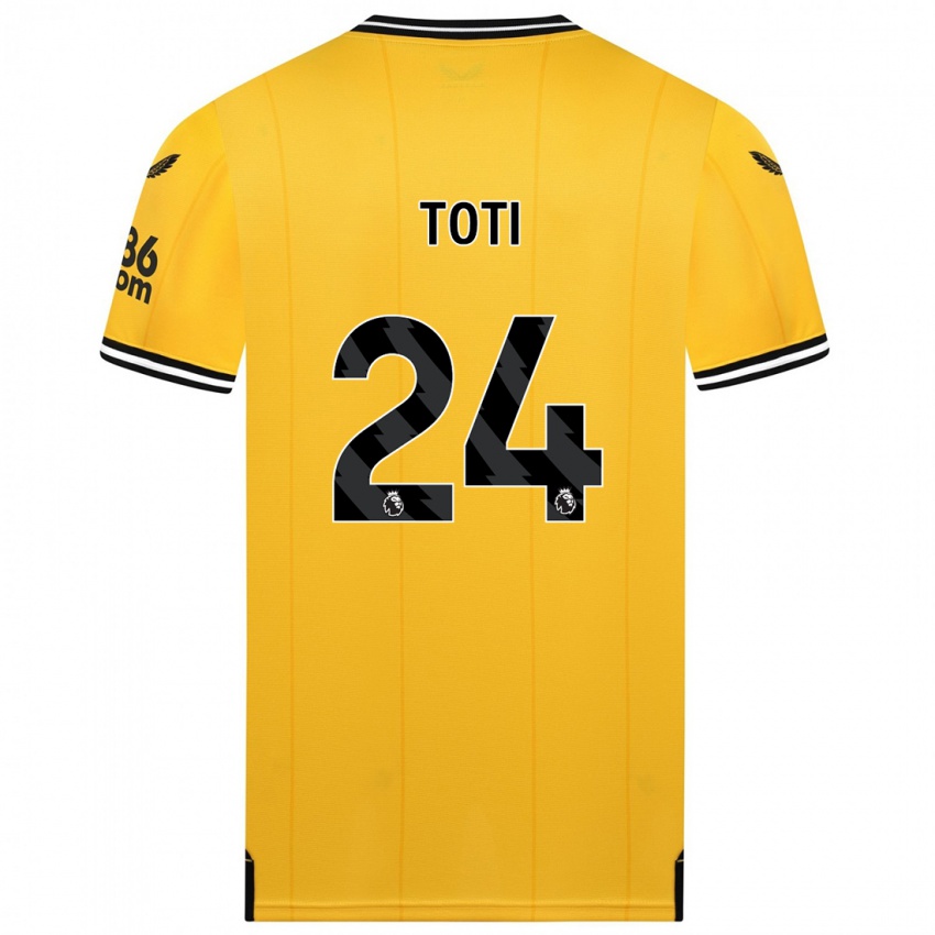 Børn Toti #24 Gul Hjemmebane Spillertrøjer 2023/24 Trøje T-Shirt