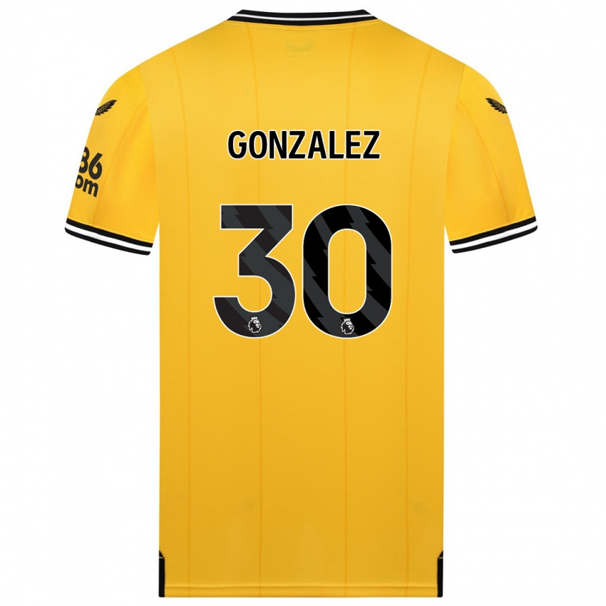 Børn Enso González #30 Gul Hjemmebane Spillertrøjer 2023/24 Trøje T-Shirt