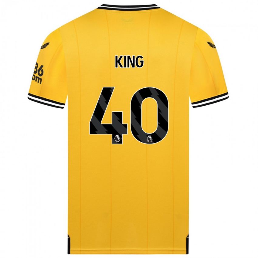 Børn Tom King #40 Gul Hjemmebane Spillertrøjer 2023/24 Trøje T-Shirt