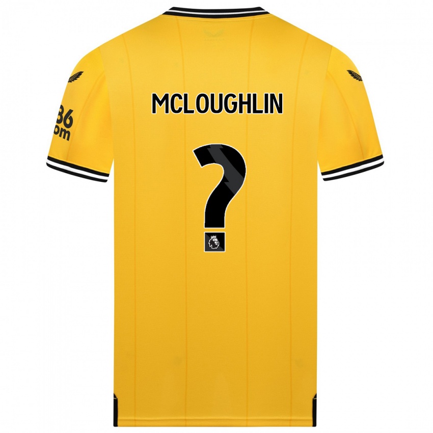 Børn Lee Mcloughlin #0 Gul Hjemmebane Spillertrøjer 2023/24 Trøje T-Shirt