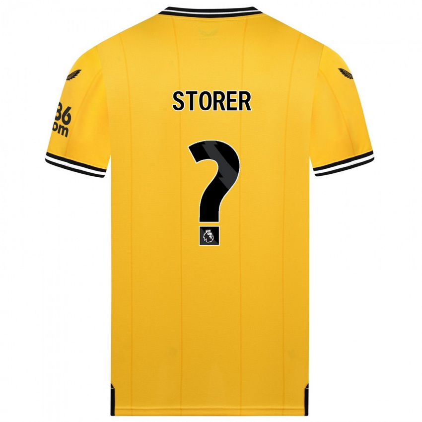 Børn James Storer #0 Gul Hjemmebane Spillertrøjer 2023/24 Trøje T-Shirt
