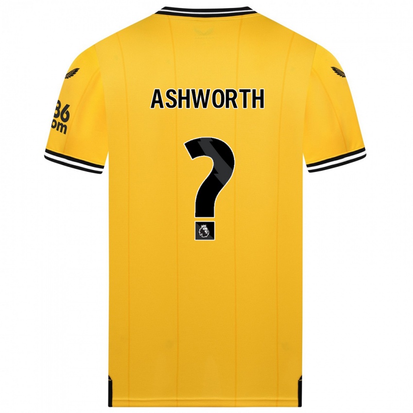 Børn Fin Ashworth #0 Gul Hjemmebane Spillertrøjer 2023/24 Trøje T-Shirt