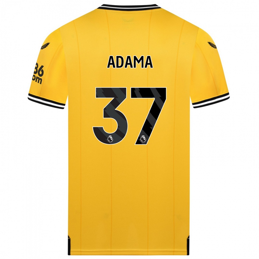 Børn Adama Traore #37 Gul Hjemmebane Spillertrøjer 2023/24 Trøje T-Shirt