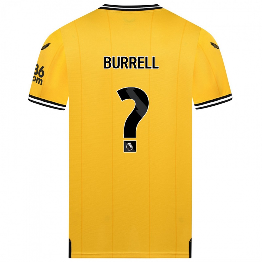 Børn Ackeme Francis-Burrell #0 Gul Hjemmebane Spillertrøjer 2023/24 Trøje T-Shirt