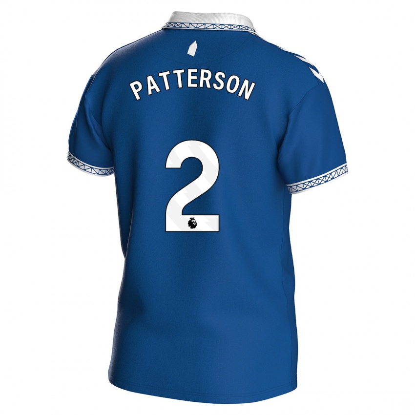 Børn Nathan Patterson #2 Kongeblå Hjemmebane Spillertrøjer 2023/24 Trøje T-Shirt