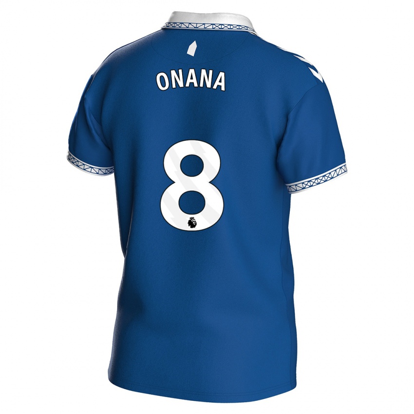 Børn Amadou Onana #8 Kongeblå Hjemmebane Spillertrøjer 2023/24 Trøje T-Shirt