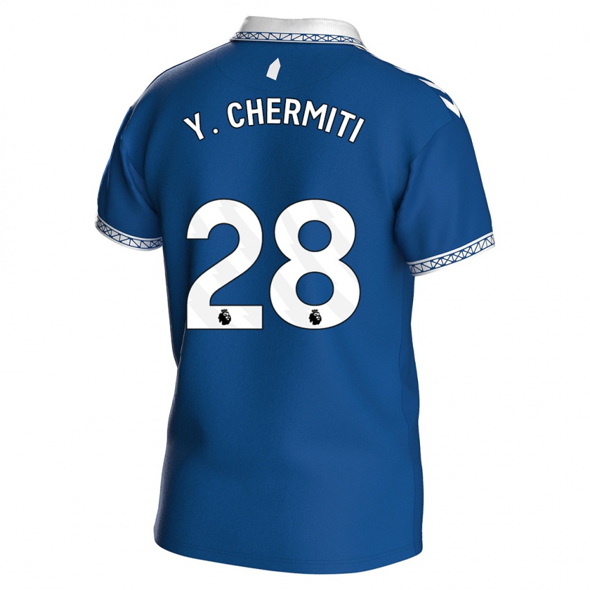 Børn Chermiti #28 Kongeblå Hjemmebane Spillertrøjer 2023/24 Trøje T-Shirt