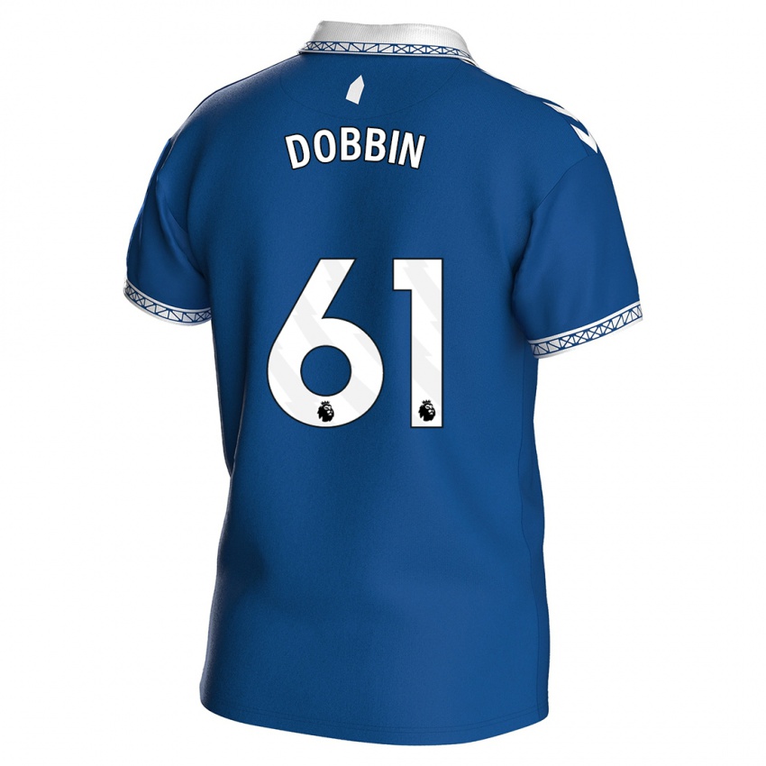 Børn Lewis Dobbin #61 Kongeblå Hjemmebane Spillertrøjer 2023/24 Trøje T-Shirt