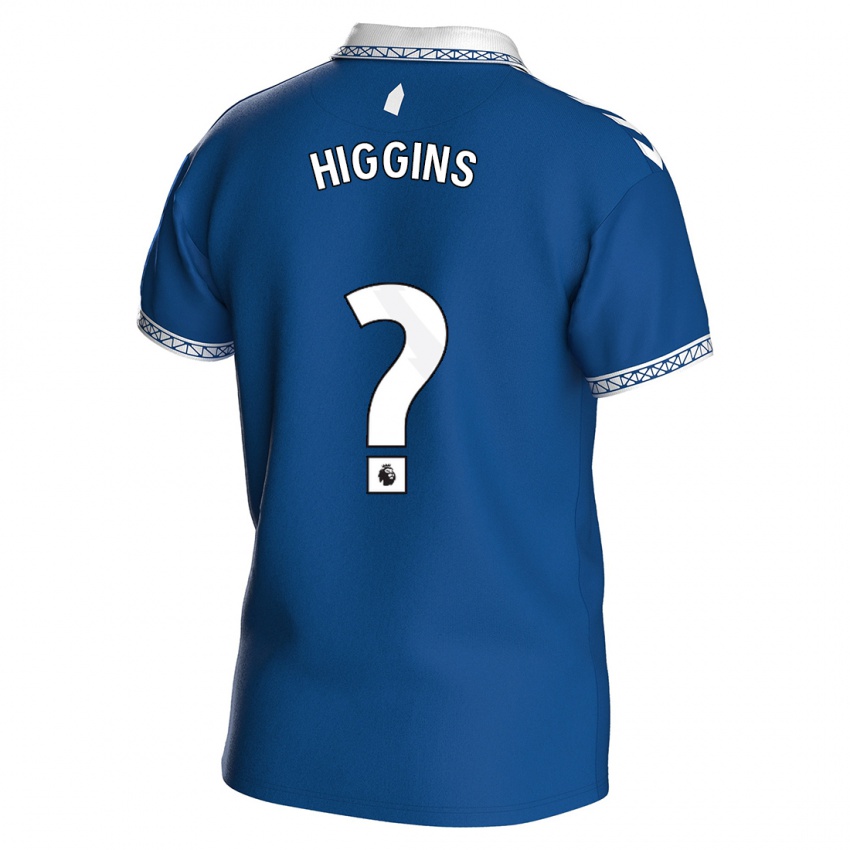 Børn Liam Higgins #0 Kongeblå Hjemmebane Spillertrøjer 2023/24 Trøje T-Shirt