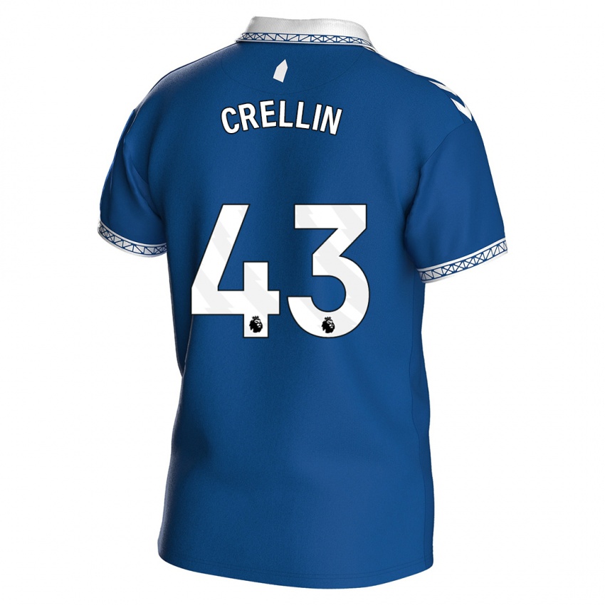 Børn Billy Crellin #43 Kongeblå Hjemmebane Spillertrøjer 2023/24 Trøje T-Shirt