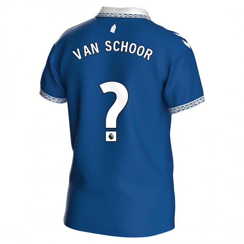 Børn Joshua Van Schoor #0 Kongeblå Hjemmebane Spillertrøjer 2023/24 Trøje T-Shirt