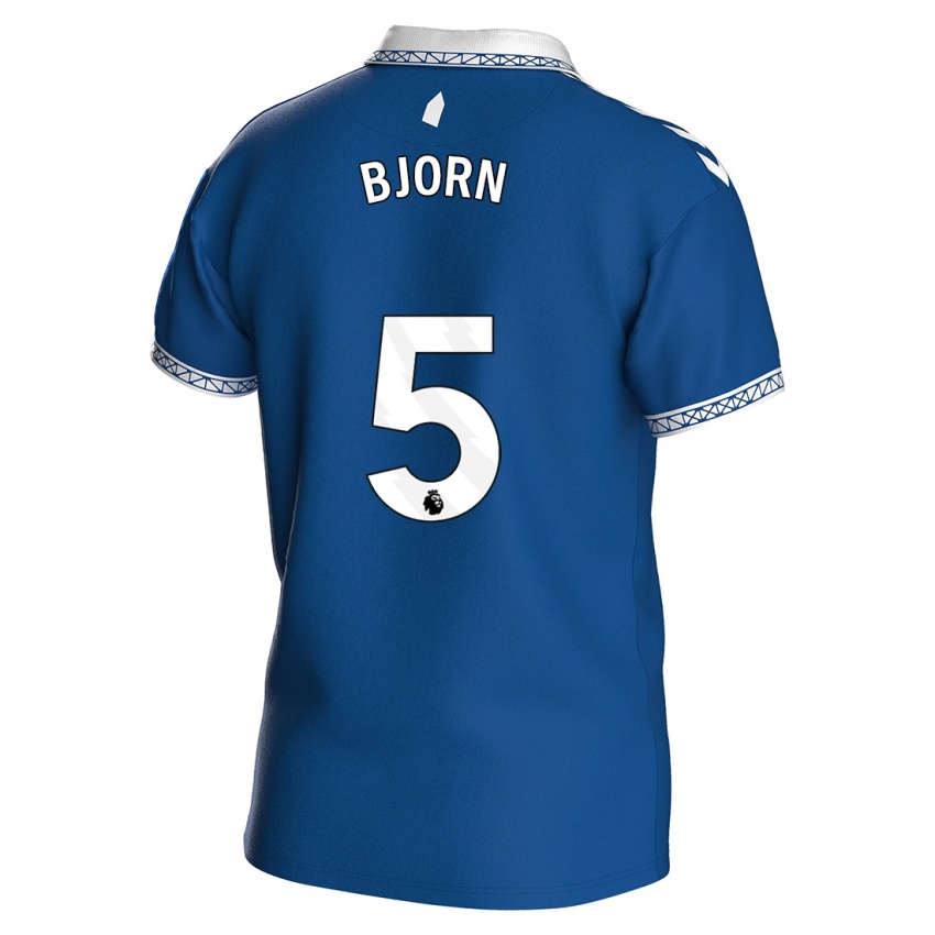 Børn Nathalie Bjorn #5 Kongeblå Hjemmebane Spillertrøjer 2023/24 Trøje T-Shirt