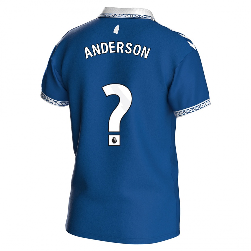 Børn Joseph Anderson #0 Kongeblå Hjemmebane Spillertrøjer 2023/24 Trøje T-Shirt