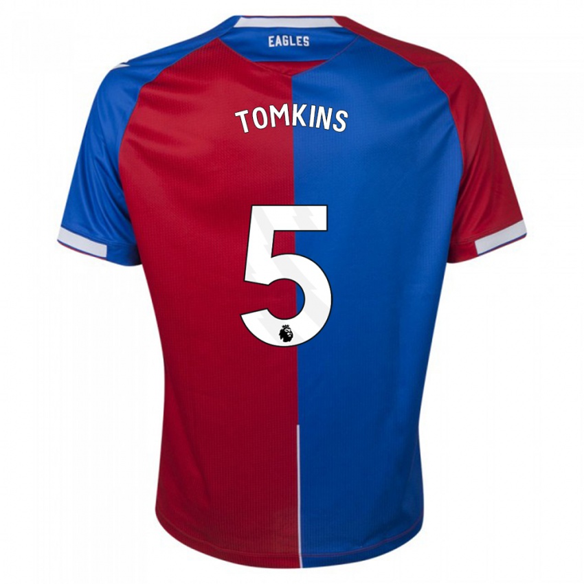 Børn James Tomkins #5 Rød Blå Hjemmebane Spillertrøjer 2023/24 Trøje T-Shirt