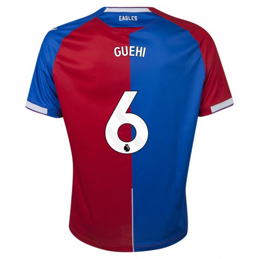 Børn Marc Guéhi #6 Rød Blå Hjemmebane Spillertrøjer 2023/24 Trøje T-Shirt
