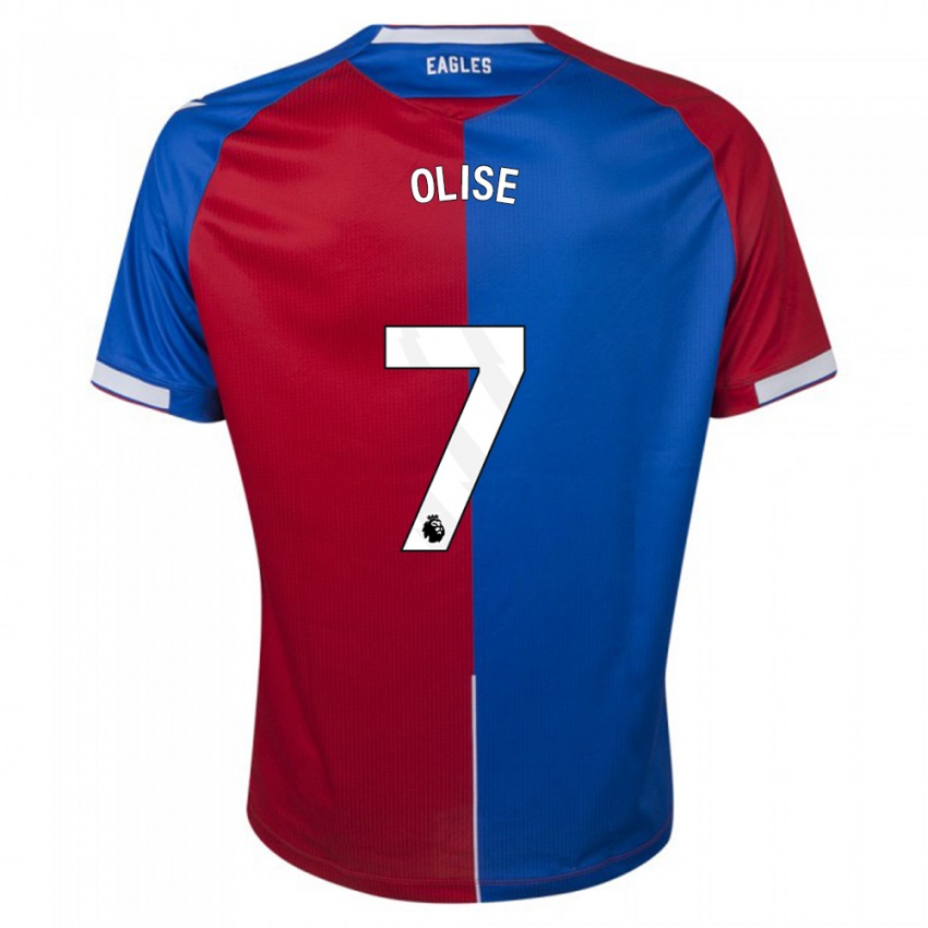 Børn Michael Olise #7 Rød Blå Hjemmebane Spillertrøjer 2023/24 Trøje T-Shirt