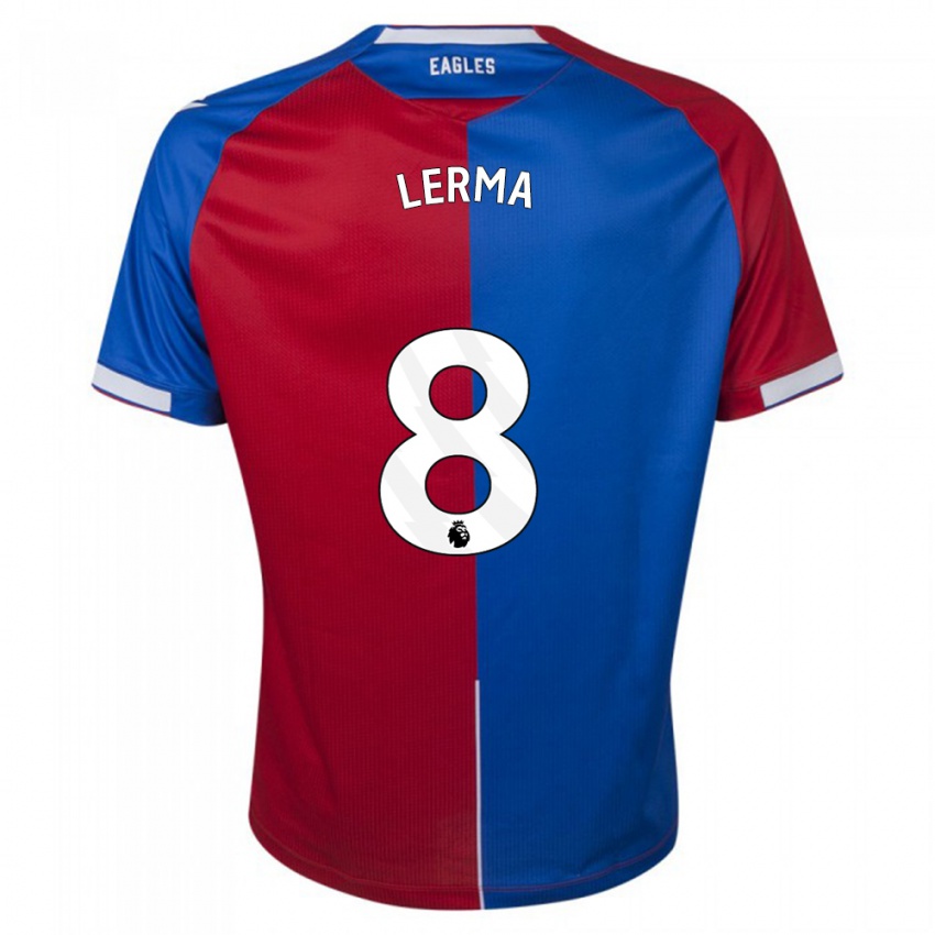 Børn Jefferson Lerma #8 Rød Blå Hjemmebane Spillertrøjer 2023/24 Trøje T-Shirt