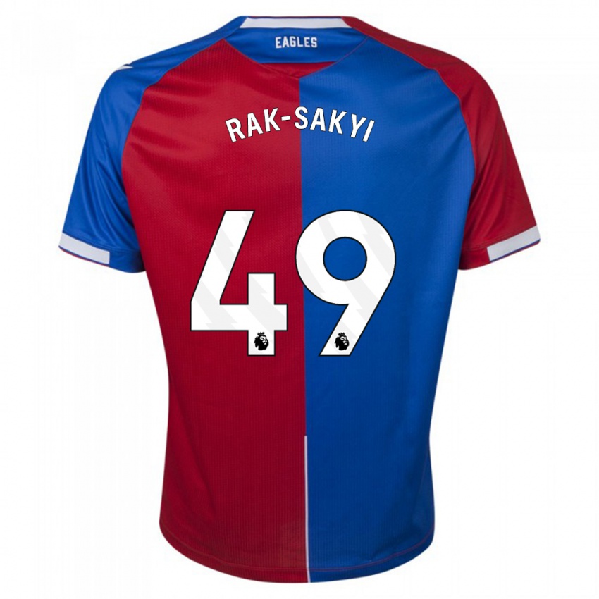 Børn Jesurun Rak-Sakyi #49 Rød Blå Hjemmebane Spillertrøjer 2023/24 Trøje T-Shirt