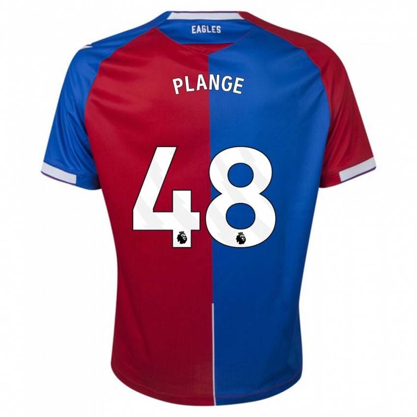 Børn Luke Plange #48 Rød Blå Hjemmebane Spillertrøjer 2023/24 Trøje T-Shirt