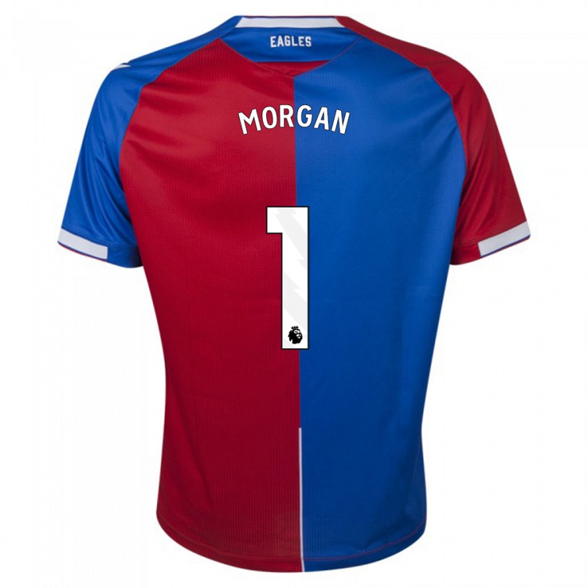 Børn Chloe Morgan #1 Rød Blå Hjemmebane Spillertrøjer 2023/24 Trøje T-Shirt