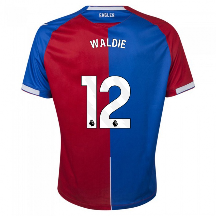 Børn Lizzie Waldie #12 Rød Blå Hjemmebane Spillertrøjer 2023/24 Trøje T-Shirt