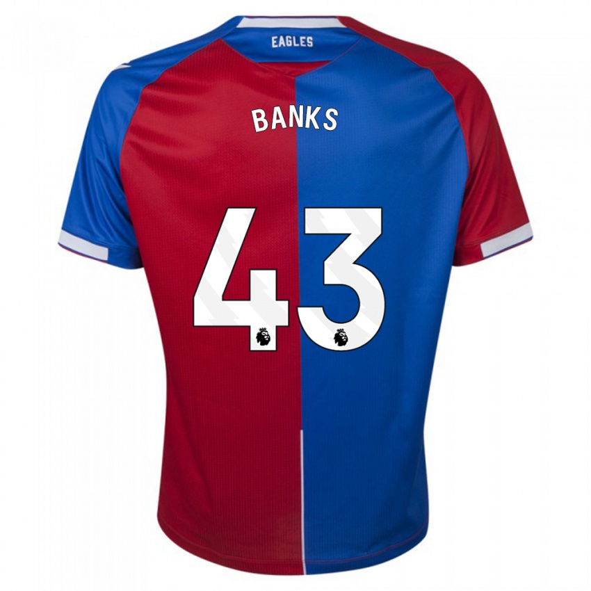 Børn Scott Banks #43 Rød Blå Hjemmebane Spillertrøjer 2023/24 Trøje T-Shirt