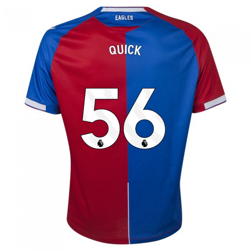 Børn Daniel Quick #56 Rød Blå Hjemmebane Spillertrøjer 2023/24 Trøje T-Shirt