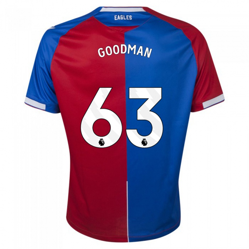 Børn Owen Goodman #63 Rød Blå Hjemmebane Spillertrøjer 2023/24 Trøje T-Shirt