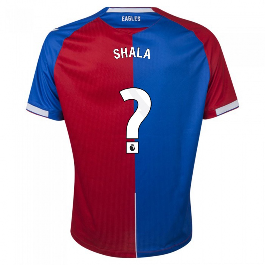 Børn Laurence Shala #0 Rød Blå Hjemmebane Spillertrøjer 2023/24 Trøje T-Shirt