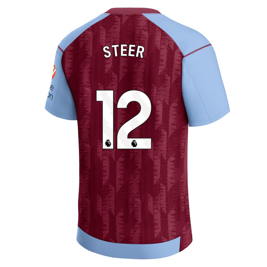 Børn Jed Steer #12 Klaret Blå Hjemmebane Spillertrøjer 2023/24 Trøje T-Shirt