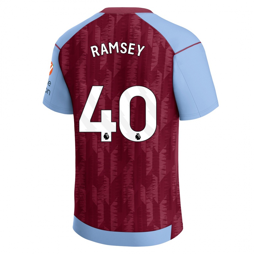 Børn Aaron Ramsey #40 Klaret Blå Hjemmebane Spillertrøjer 2023/24 Trøje T-Shirt
