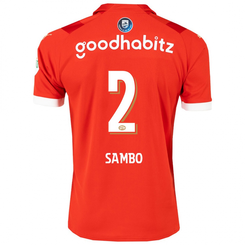 Børn Shurandy Sambo #2 Rød Hjemmebane Spillertrøjer 2023/24 Trøje T-Shirt