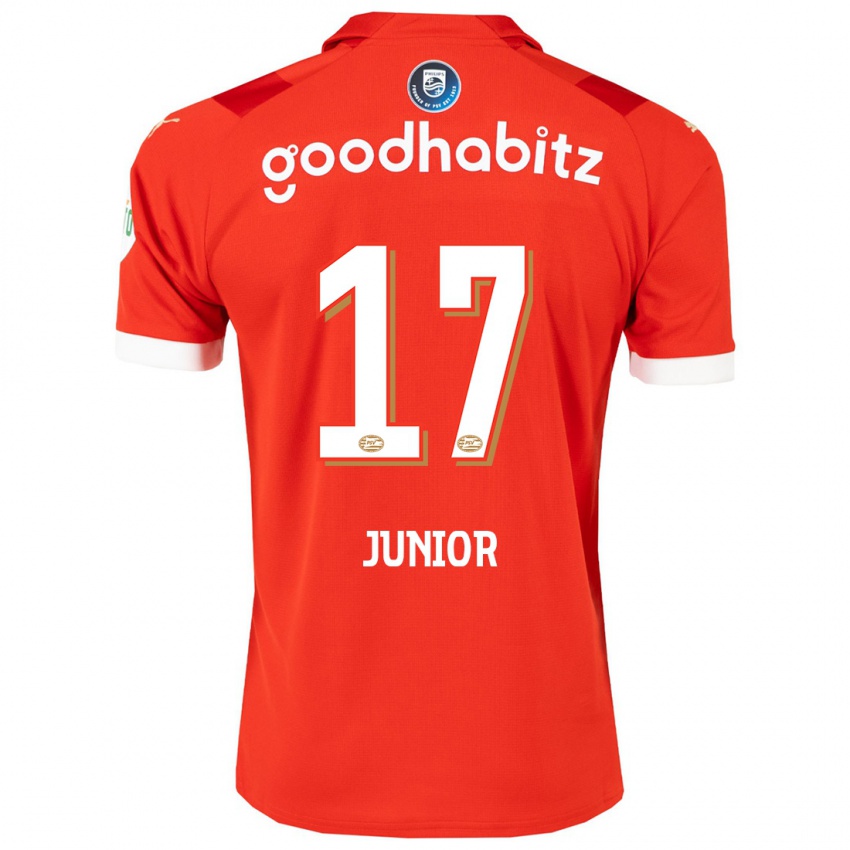 Børn Mauro Junior #17 Rød Hjemmebane Spillertrøjer 2023/24 Trøje T-Shirt