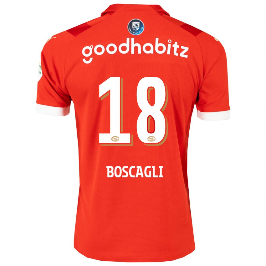 Børn Olivier Boscagli #18 Rød Hjemmebane Spillertrøjer 2023/24 Trøje T-Shirt