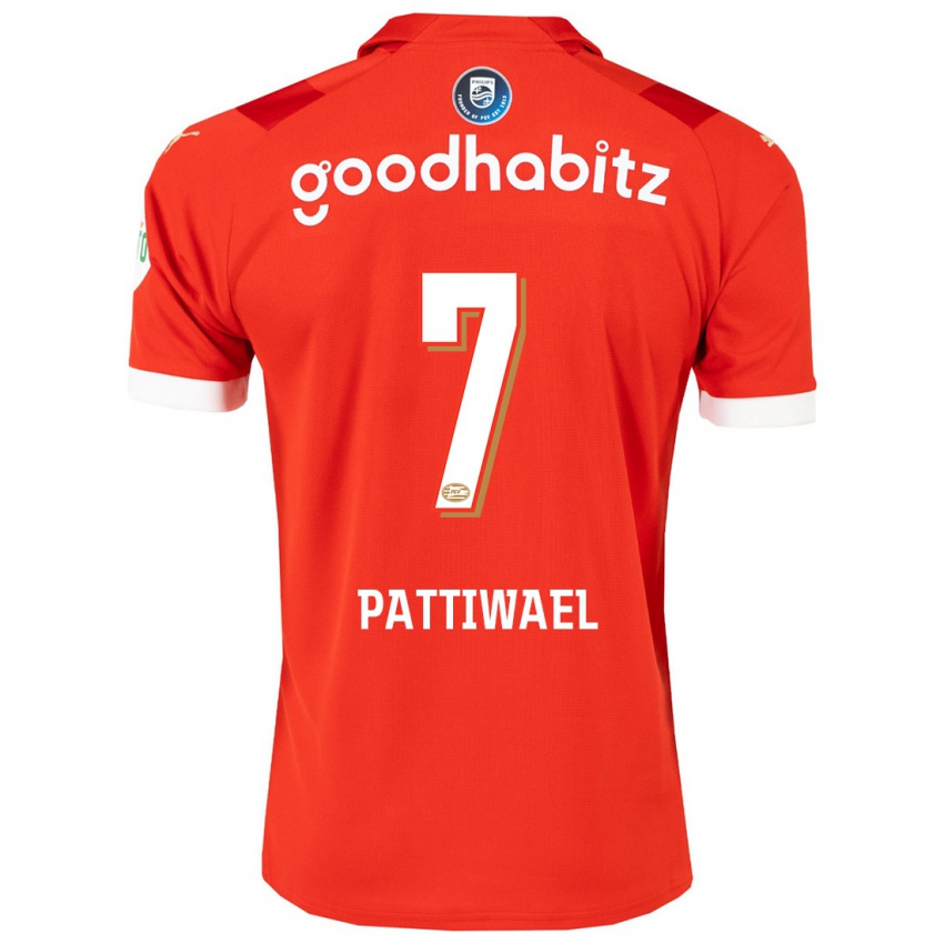 Børn Naomi Pattiwael #7 Rød Hjemmebane Spillertrøjer 2023/24 Trøje T-Shirt