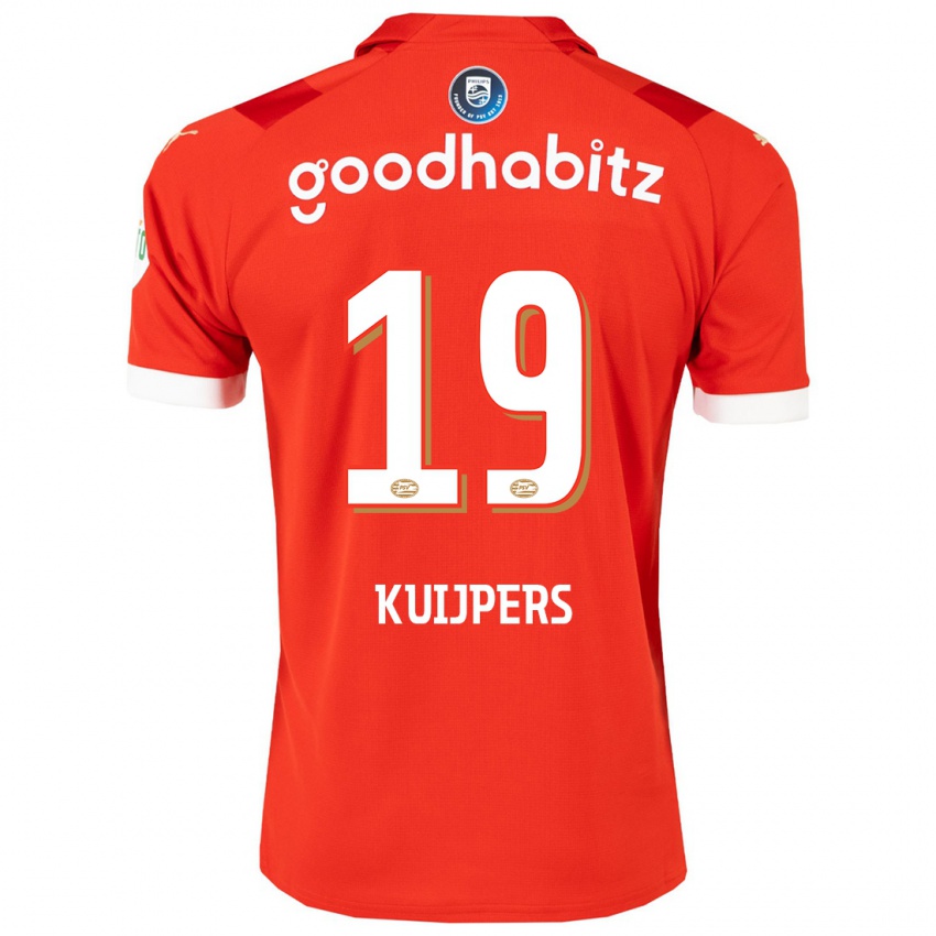 Børn Jeslynn Kuijpers #19 Rød Hjemmebane Spillertrøjer 2023/24 Trøje T-Shirt