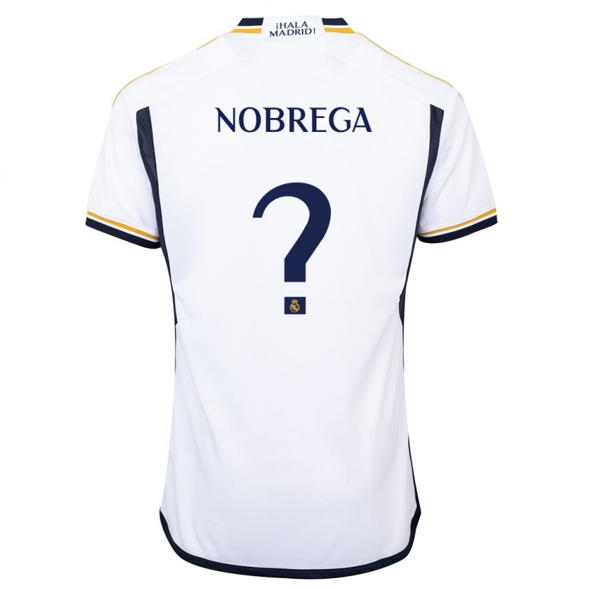 Børn Abraham Nobrega #0 Hvid Hjemmebane Spillertrøjer 2023/24 Trøje T-Shirt