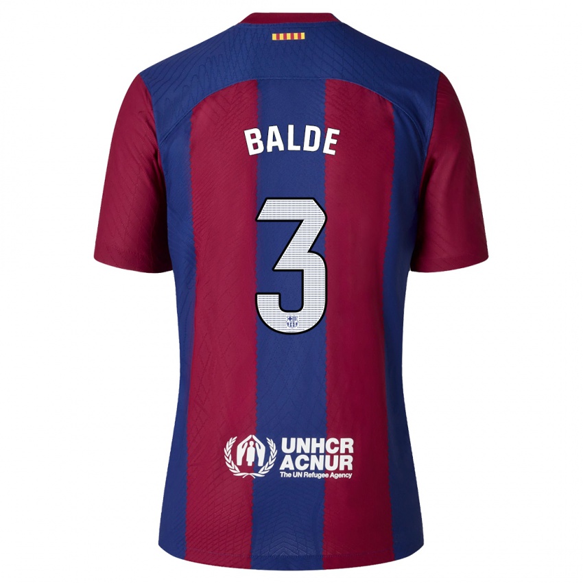 Børn Alejandro Balde #3 Rød Blå Hjemmebane Spillertrøjer 2023/24 Trøje T-Shirt