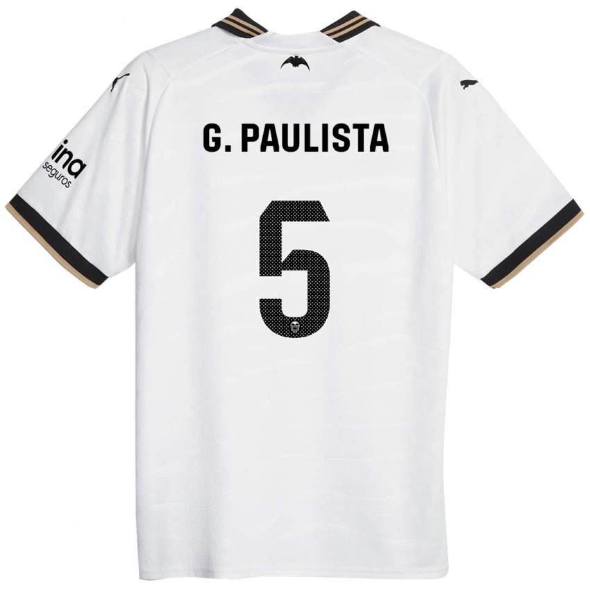 Børn Gabriel Paulista #5 Hvid Hjemmebane Spillertrøjer 2023/24 Trøje T-Shirt