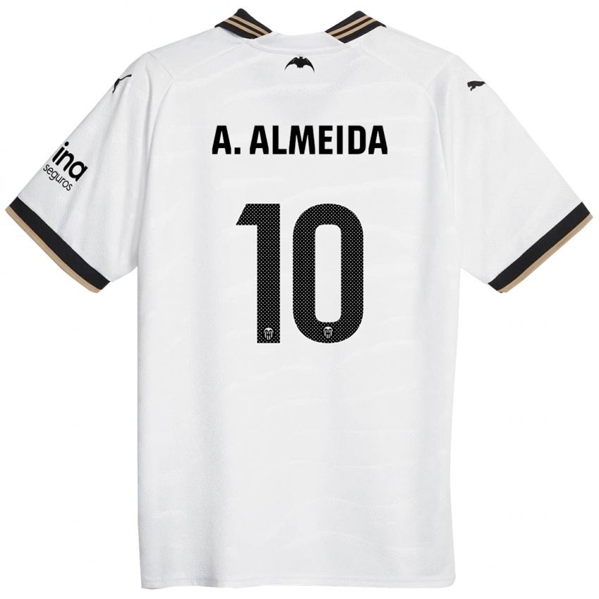 Børn André Almeida #10 Hvid Hjemmebane Spillertrøjer 2023/24 Trøje T-Shirt