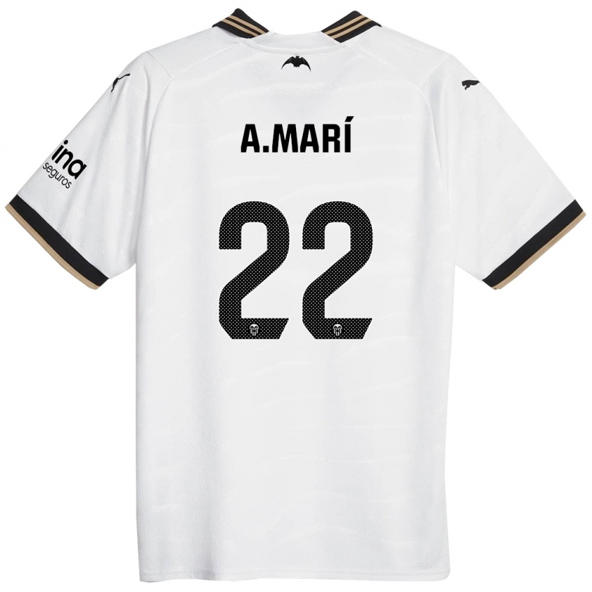Børn Alberto Marí #22 Hvid Hjemmebane Spillertrøjer 2023/24 Trøje T-Shirt