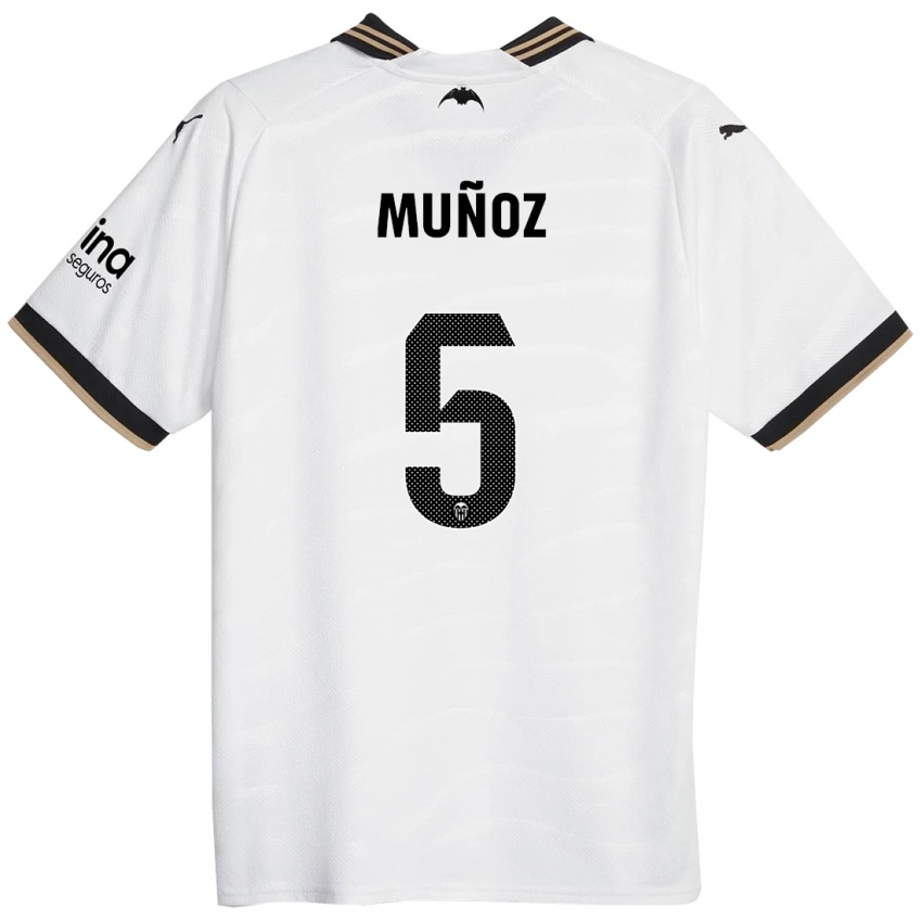Børn Iván Muñoz #5 Hvid Hjemmebane Spillertrøjer 2023/24 Trøje T-Shirt