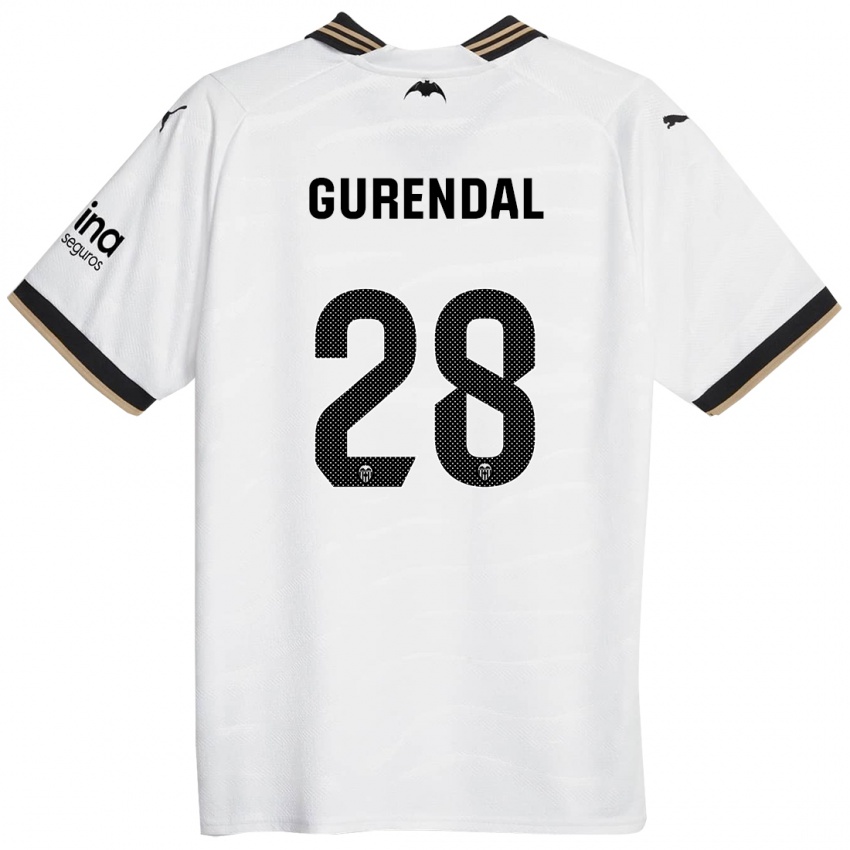 Børn Alexander Gurendal #28 Hvid Hjemmebane Spillertrøjer 2023/24 Trøje T-Shirt