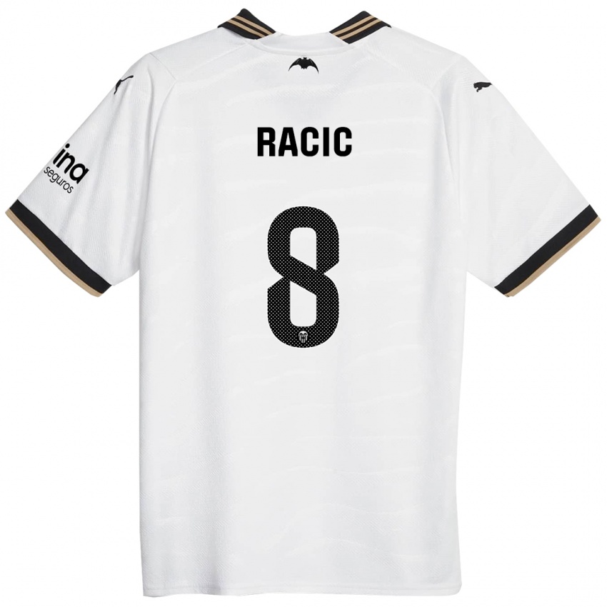 Børn Uros Racic #8 Hvid Hjemmebane Spillertrøjer 2023/24 Trøje T-Shirt