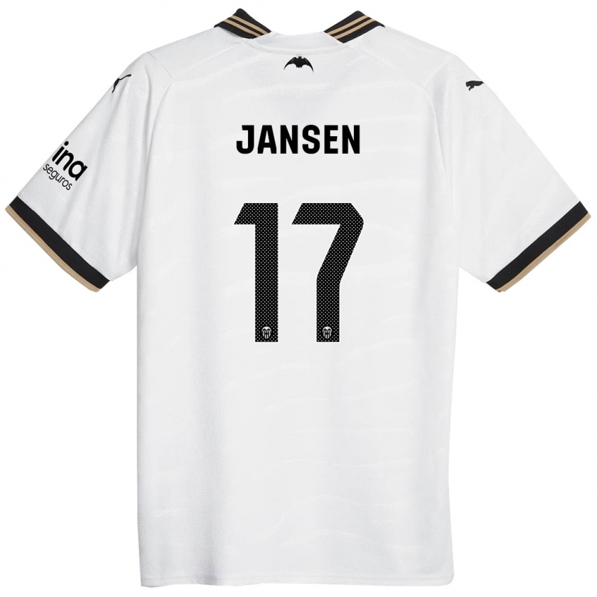 Børn Ellen Jansen #17 Hvid Hjemmebane Spillertrøjer 2023/24 Trøje T-Shirt