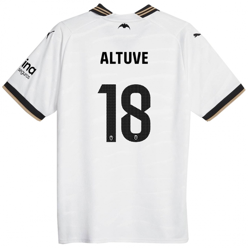 Børn Oriana Altuve #18 Hvid Hjemmebane Spillertrøjer 2023/24 Trøje T-Shirt